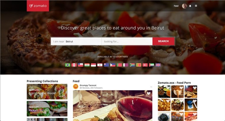 Zomato the popular restaurant discovery service, expands further into the Middle East launches in Lebanon